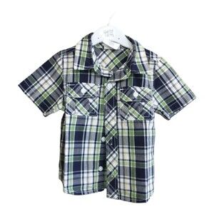 12-18m Crazy 8 Boys Button Pocket Plaid Short Sleeve Shirt